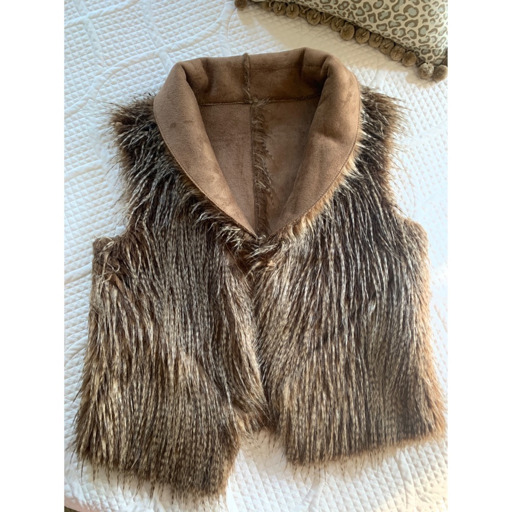 Reversible Faux Fur/Suede Vest